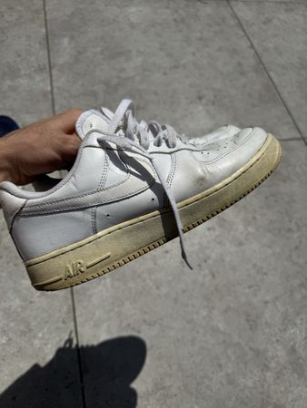 Nike Air Force 1 blanches, pointure 43 - Portées, bon état