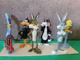 6x Vintage 1988 Looney Tunes All Stars Die Cast Metal Figure