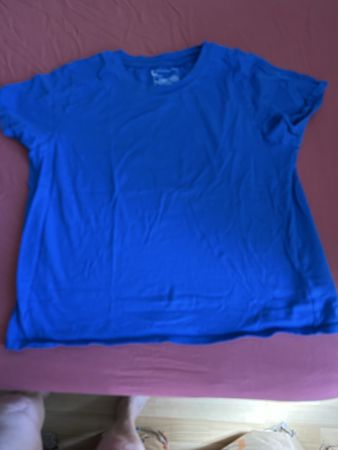 Trendiges Sommer T-Shirt hellrosa und blau , Gr. L