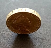 1 Pfund 1985 Randschrift kopfstehend .