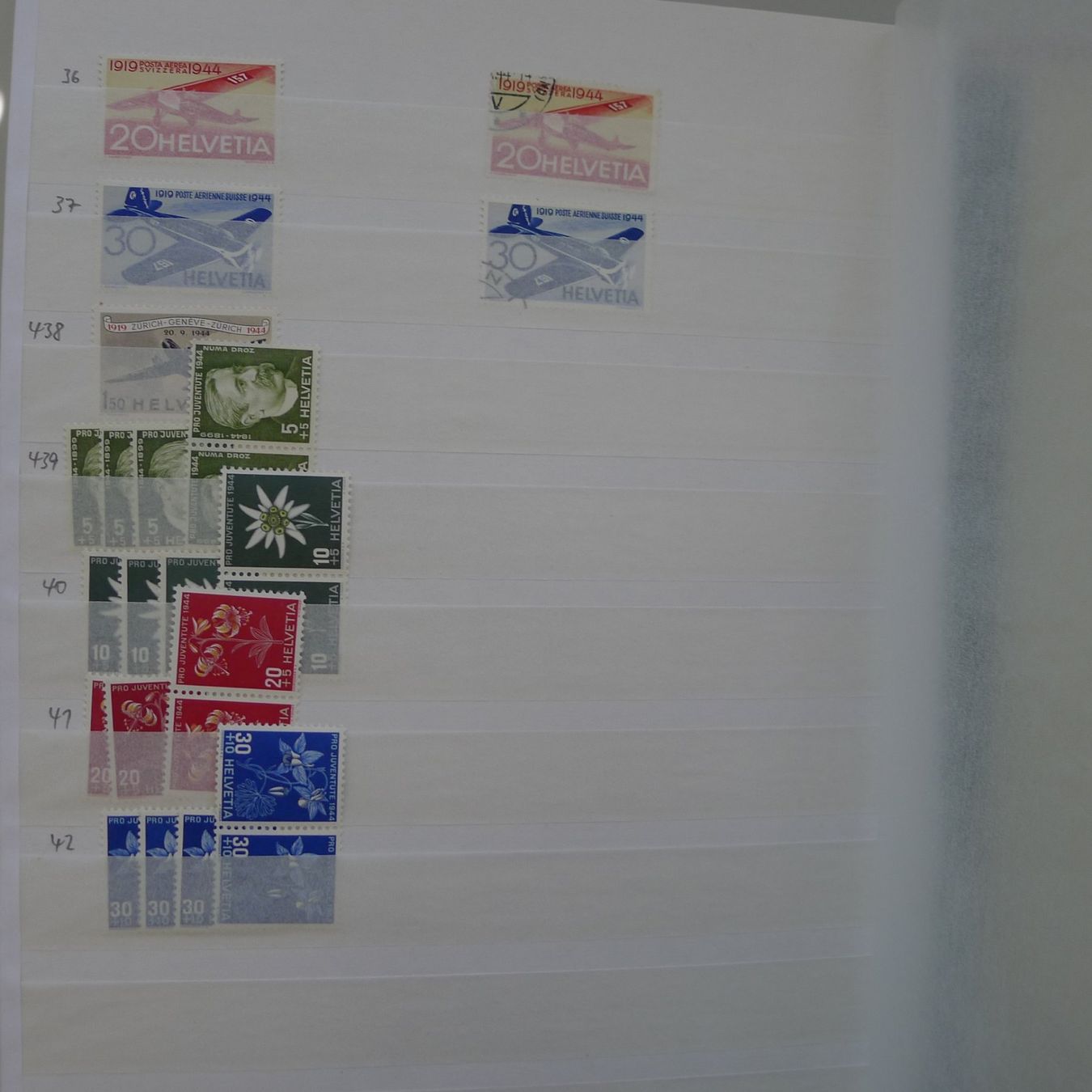 Alle Briefmarken: 1907-1944, LAGERBUCH CH-Marken, postfrisch ** + gestempelt! – Gebraucht aus Sursee von Luzernerraute 9