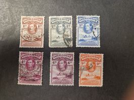 6 seltene Gold Coast Briefmarken