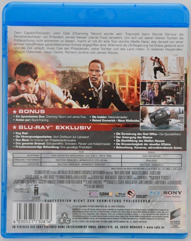 Tutti i DVDs: WHITE HOUSE DOWN – Usato da Remetschwil venduto da ufischer19 1