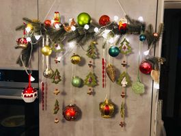 Girlande Weihnachtsdeko Villeroy Vintagedeko Lichterkette