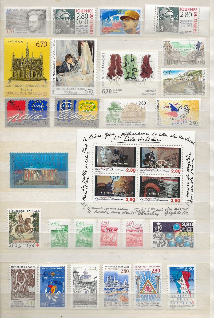 Tutti i francobolli: France Lot 1995 ** – Usato da Sion venduto da PierreP01 1