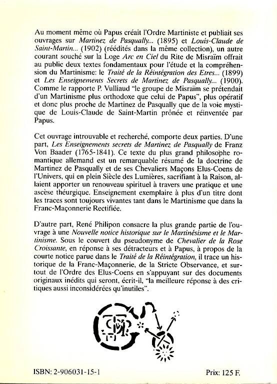 Bücher: Martinès de Pasqually - Franz Von Baader – Gebraucht aus Estavayer-le-Lac von mar_2s6b 1
