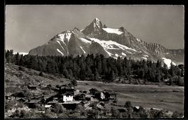 AK Alt-Zeneggen, Ortsansicht mit Bietschhorn