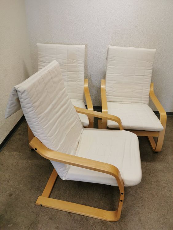 1x Ikea Schwingsessel Poang Wippsessel Cream Natur 1 Stück Kaufen auf