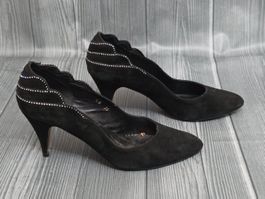 💞​ Lina Miles Vintage Pumps - 35 - Schwarz mit Strass