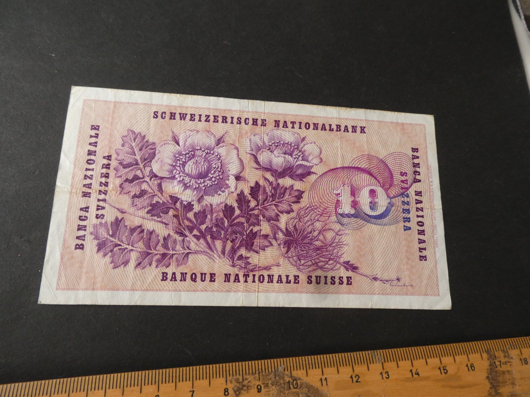 Banconote: Schweiz 1963, 10 Franken – Usato da Hinterforst venduto da Rohusri 1