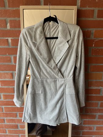 Eleganter Jumpsuit silber 