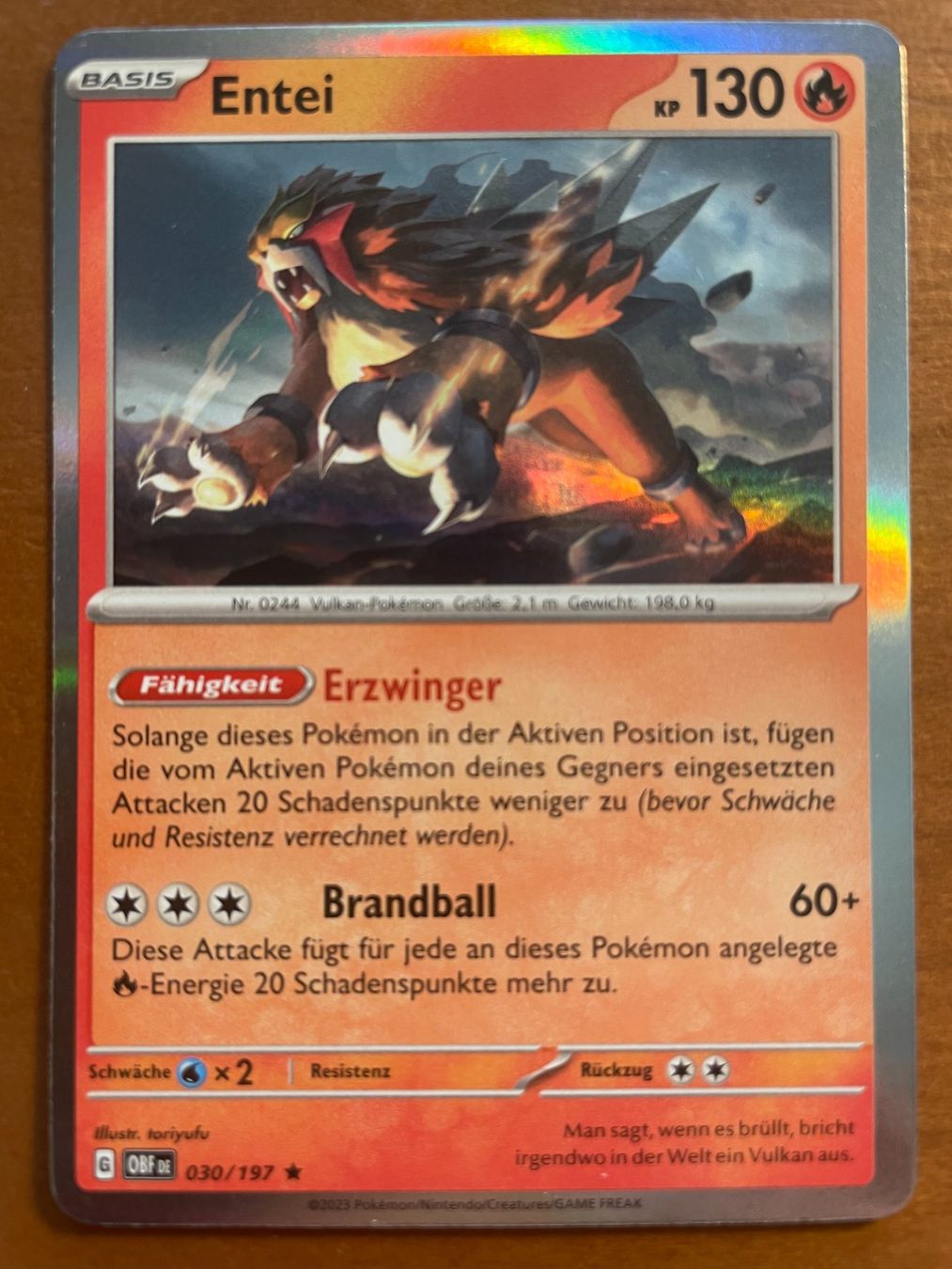 Pokémon Carte collezionabili: Pokemon Entei Holo (Versand gratis) – Nuovo (secondo la descrizione) da Chur venduto da Angerson
