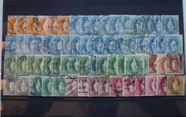 Sammlung ++ 66 Stück diverse stehende Helvetia Briefmarken