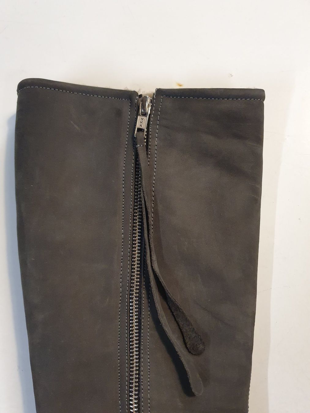 Damenschuhe: Lederstiefel Schafwolle grau grösse 37 – Gebraucht aus Zürich von dialout 2