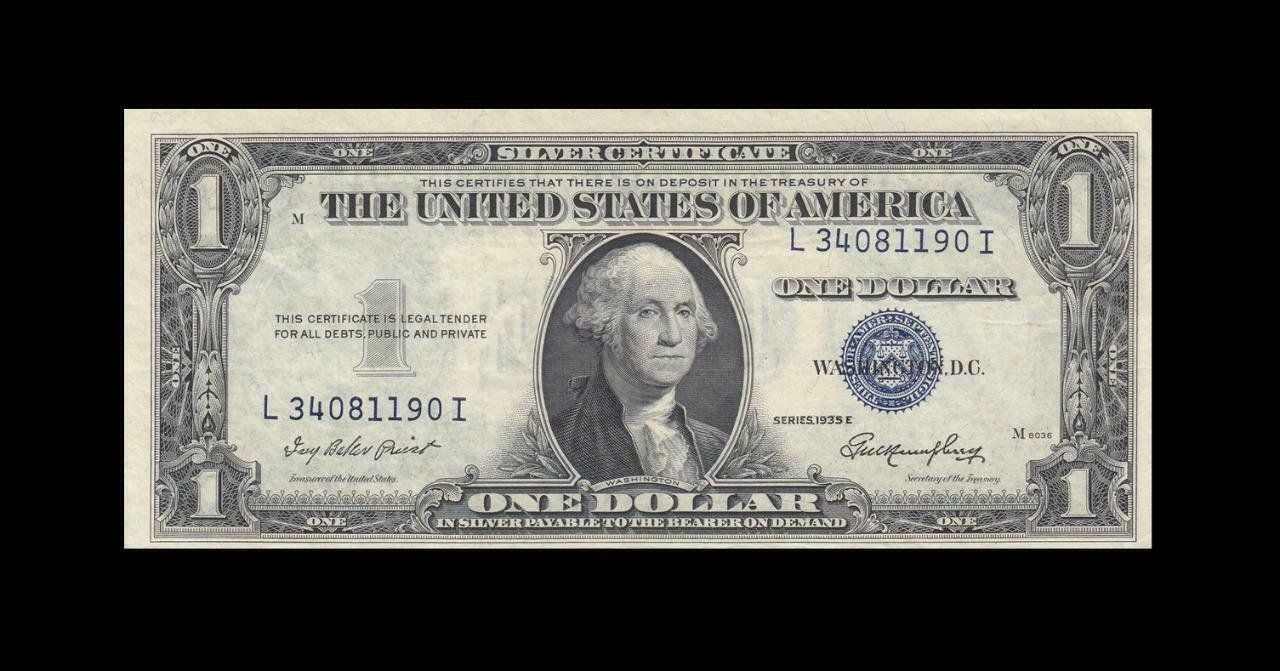 Banknoten: USA - 1935-E SILVER CERTIFICATE UNC – Neu (gemäss Beschreibung) aus Cousset von Patricio77