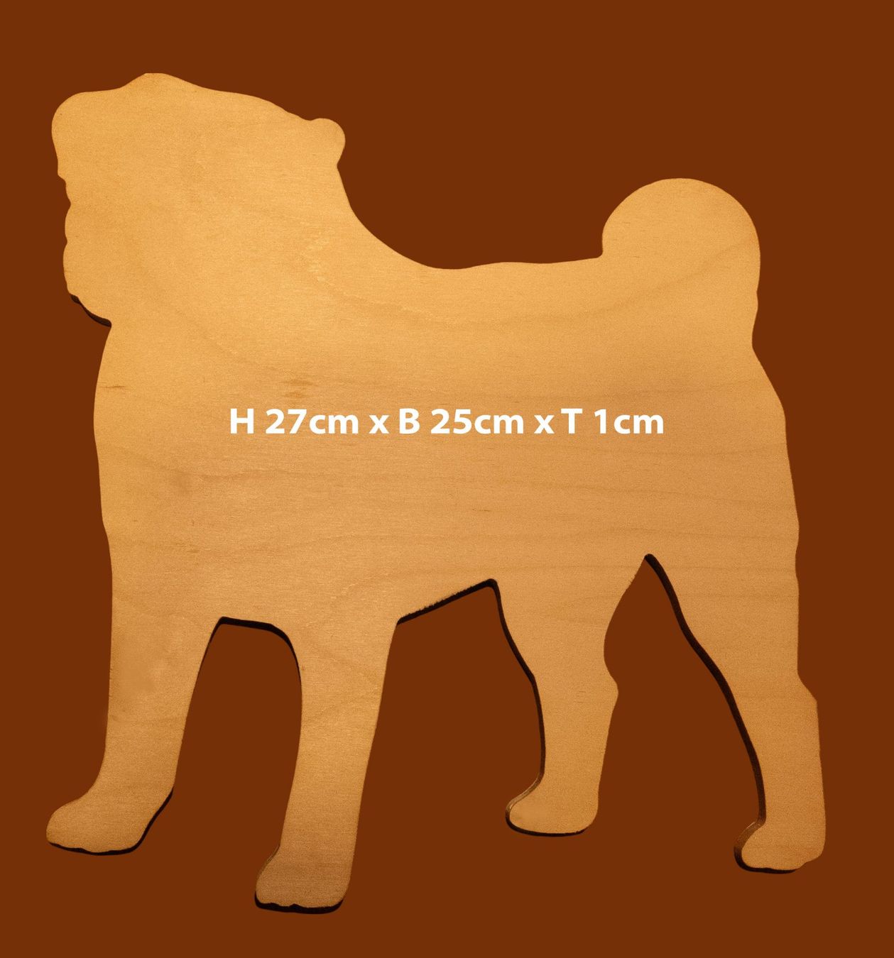 Statuette: Silhouette Mops / Hund – Usato da Dagmersellen venduto da mar_h5rk