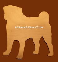 Silhouette Mops / Hund