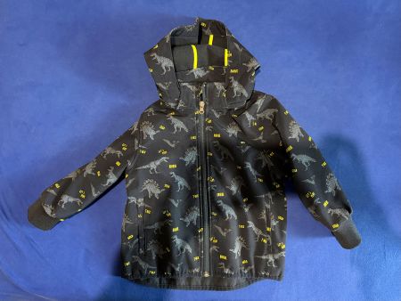 Veste H&M motif dinosaures, noire, taille enfant taille 98