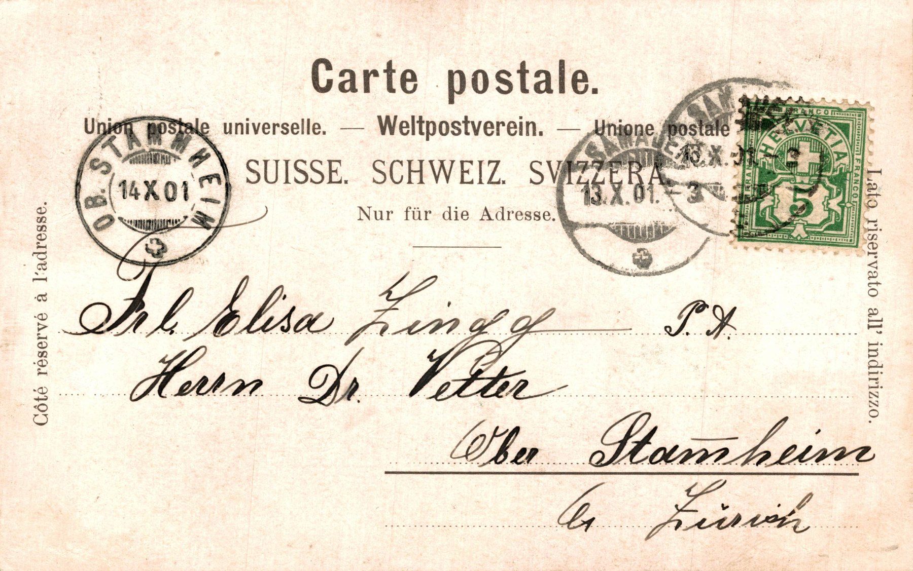 Cartoline postali: Gruss aus Bevers – Usato da Bronschhofen venduto da Astore 1