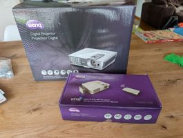 BenQ W1070+w Beamer (neue Lampe) + Wireless FHD Kit
