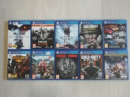 Lot de 10 jeux vidéo PS4 