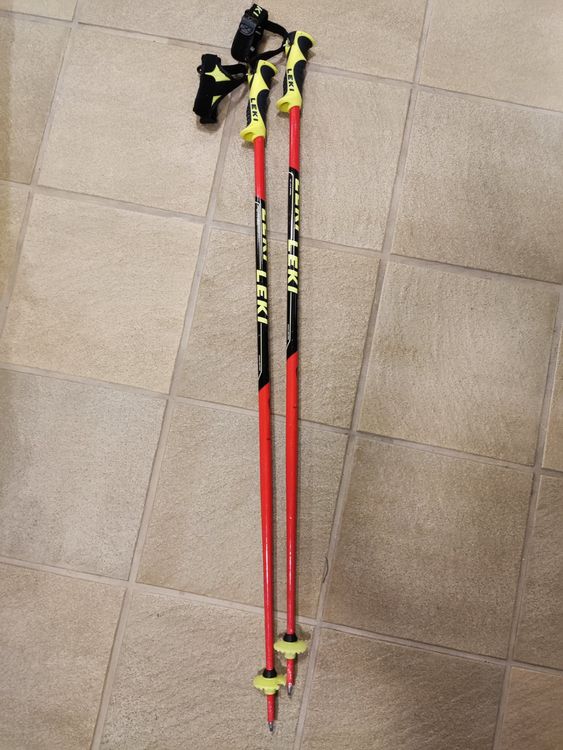 LEKI MONKEY VARIO S JR BK/WH/OR 17 - Bâton De Ski