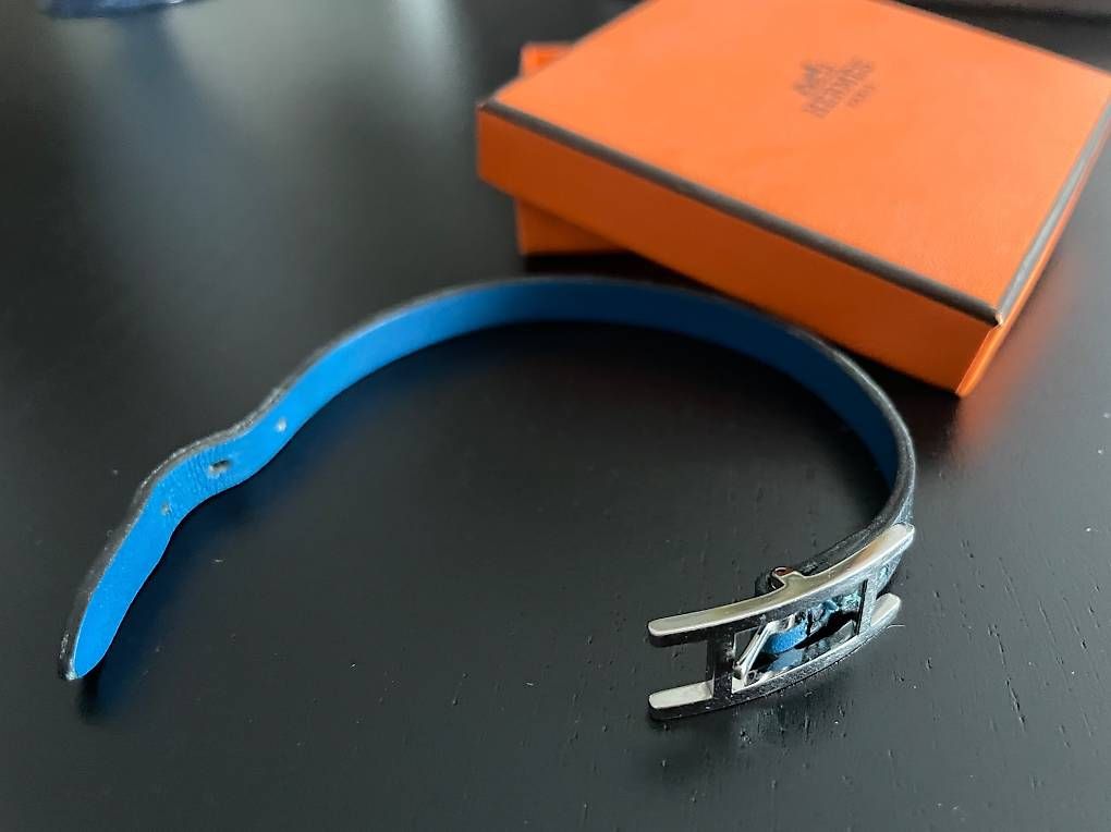 Hermès Armbänder & -reifen: Bracelet Hermès Behapi réversible noir / bleu – Gebraucht aus Genève von jde_8mym 1