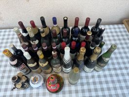37 Flaschen diverse ältere Weine und Spirituose -ab 1.-chf