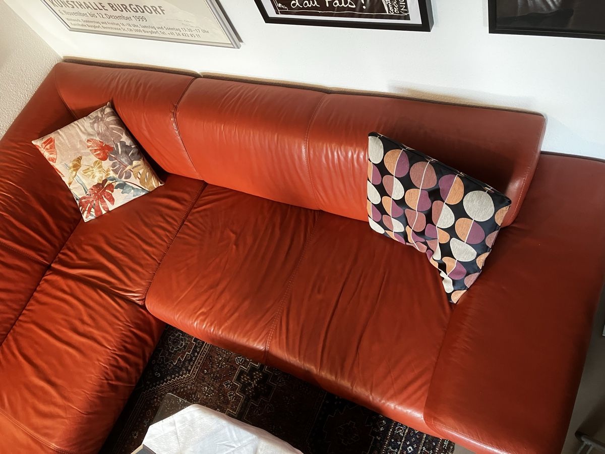 Divani: Ecksofa aus Handschuh weichem Leder – Usato da Grenchen venduto da Danimal72 3
