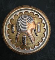 Grosse ägyptische Metall-Wandplatte / Vintage