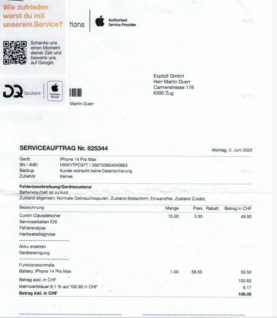 Apple Handys / Smartphones: Iphone 14 PRO Max – Gebraucht aus Obfelden von duerr08 5
