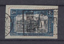 Italien 1926: Nationalmiliz 5 L. auf Briefstück