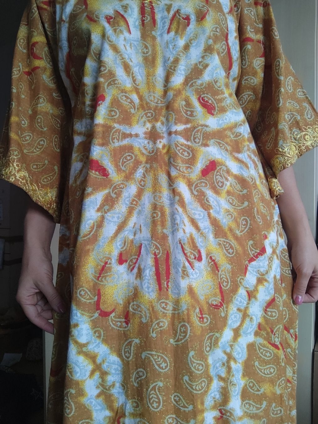 Vestiti: Maxikleid Orange, Boho Folklore, Ethno Afrika – Usato da Mägenwil venduto da VintageGirly 7