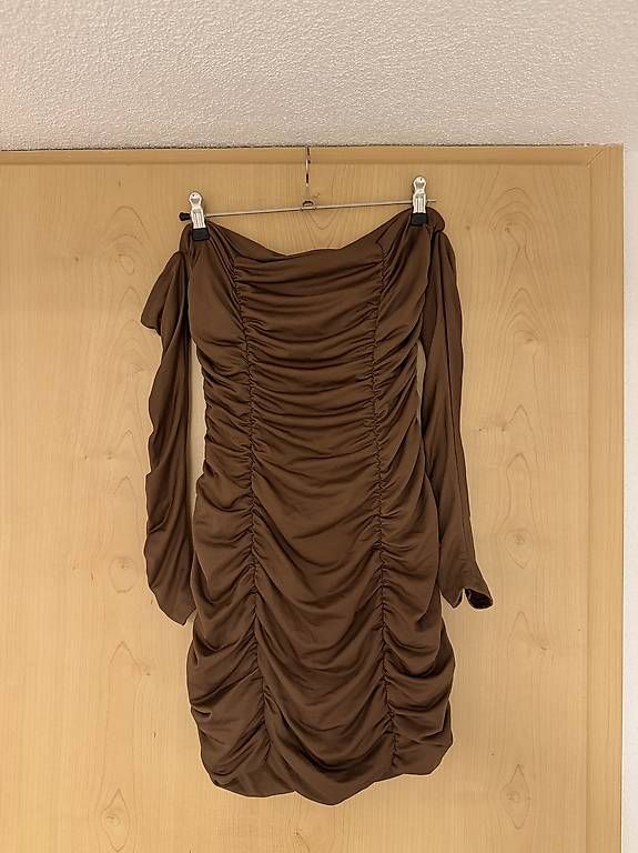 Vestiti: Braunes gerafftes Kleid Shein – Usato da Rorschach venduto da Tara234