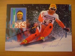 GÜNTHER MADER (AUT) SKISTAR  HANDSIGNIERT AK !