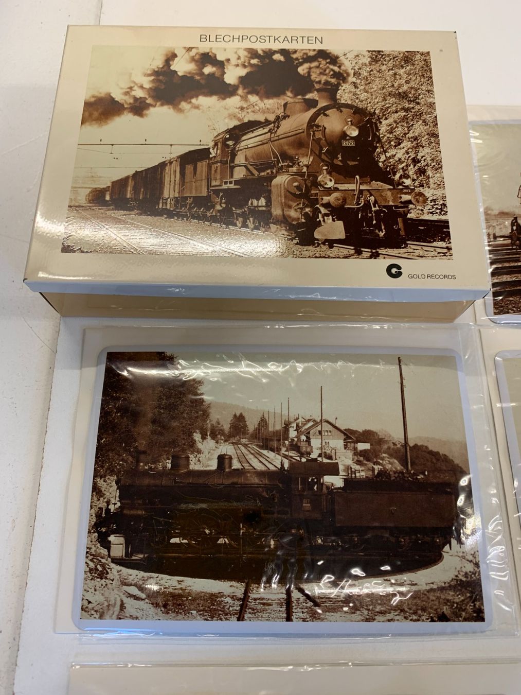 Modellini di ferrovie: Blech-Postkarten SBB-Lokomotiven 10 Stück – Usato da Fislisbach venduto da Zicke1958 1