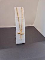 Halskette mit Kreuzanhänger goldig (Bijou)