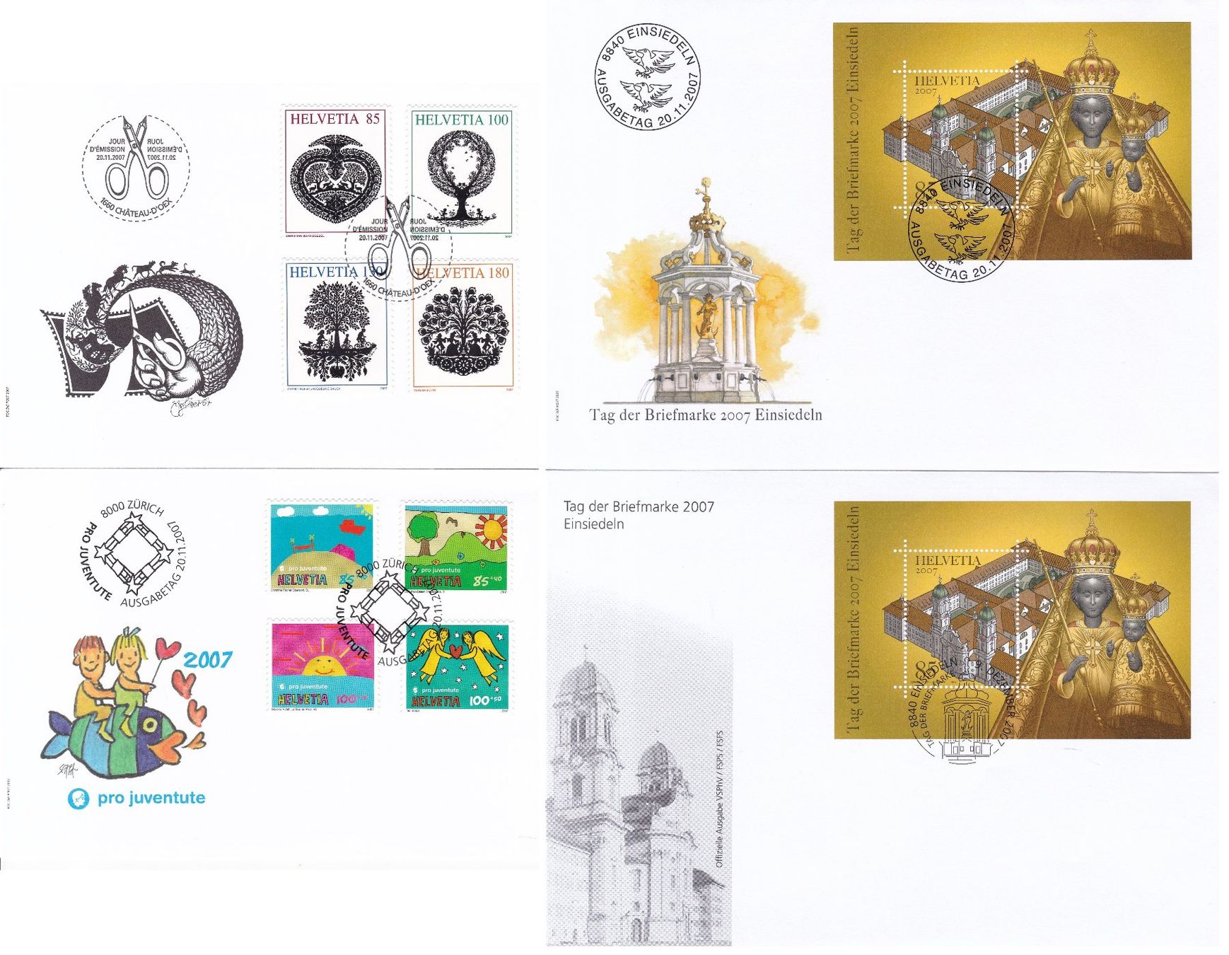 Tutti i francobolli: 56 Stk. CH FDCs, 2006 & 2007 – Usato da Münchwilen AG venduto da Nesar 9