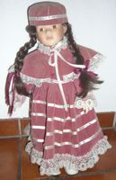 Porzellan Puppe Gr 33 cm
