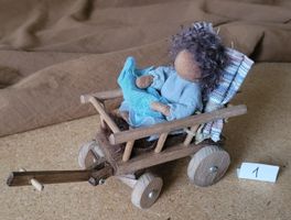 Wagen / Leiterwägeli Kind Schwarzenberger Krippenfiguren N1
