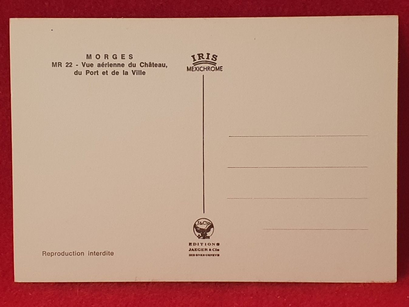 Cartes postales: Morges Waadt Flugaufnahme – D'occasion à Küttigen par Melisch1000 1