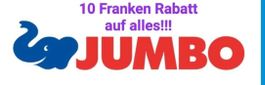 Fr. 10.- Rabatt bei Jumbo ab Fr. 50.- auf ALLES