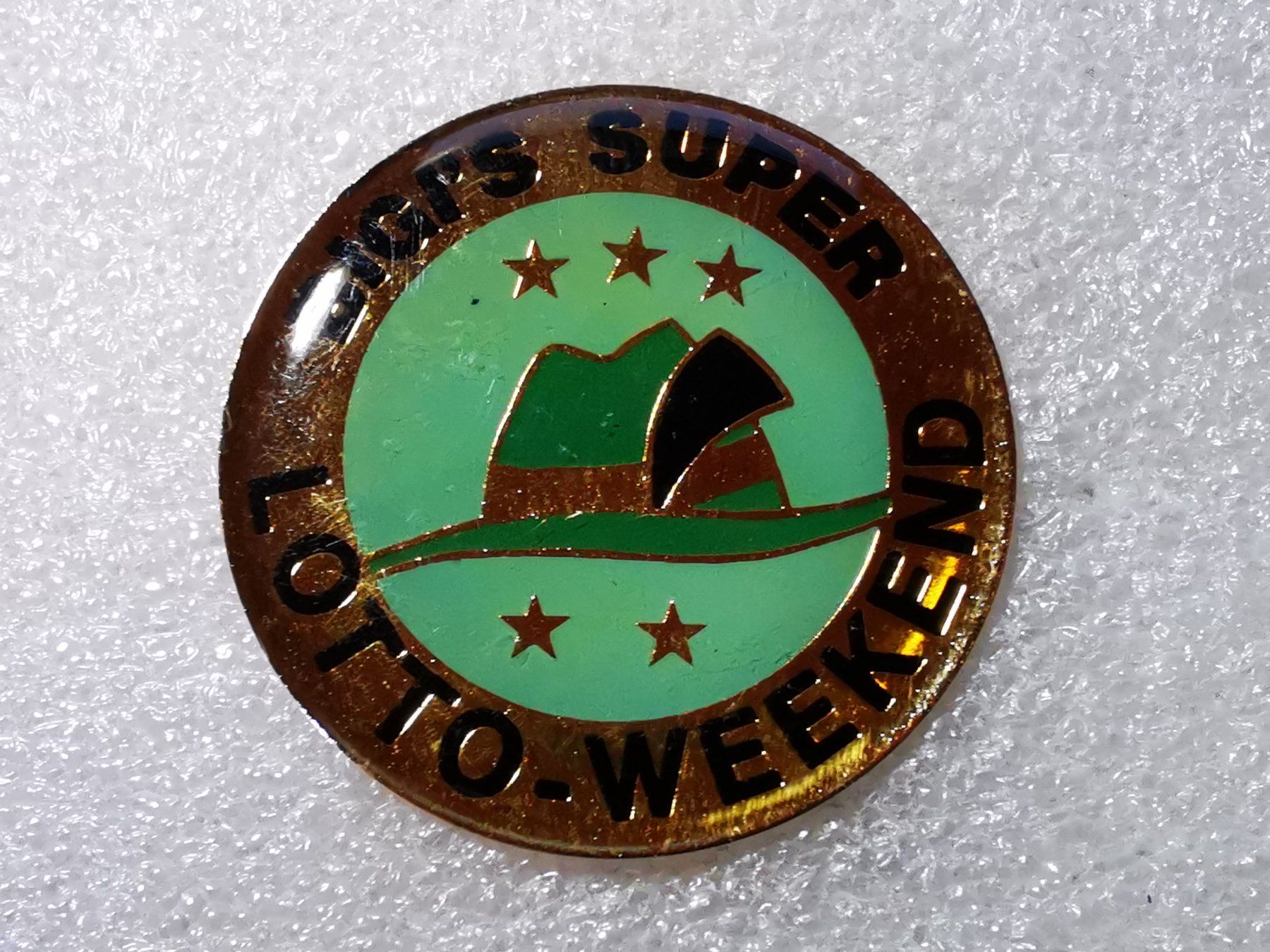 Placchette & Badge: Ansteckpin 63: Bigi's Super Lotto Weekend – Usato da Oppligen venduto da Pin-Fall-Shop