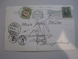 Antike Postkarte Gruss aus New York um 1905, Rarität