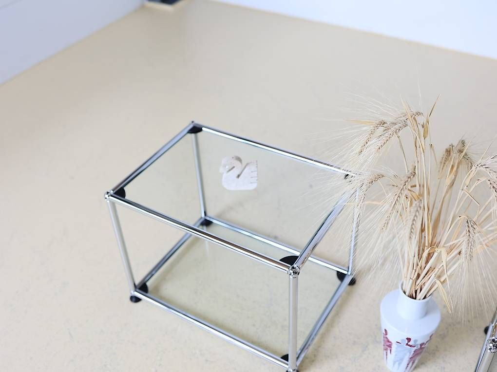 USM Tavoli: USM Haller Beistelltische aus Glas – Usato da Meinisberg venduto da atelier_TILIJA 7