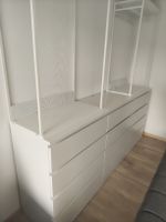 6 IKEA Kommode mit 4 Kleiderstange weiss gebrauchter Zustand