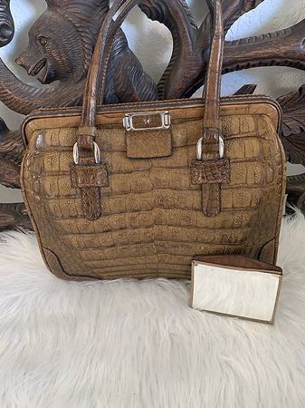 Original Jaguar Krokoleder Tasche inkl.Spiegel