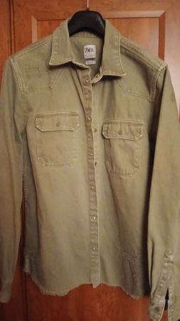 ZARA HERREN JEANS HEMD/JACKE Gr. L