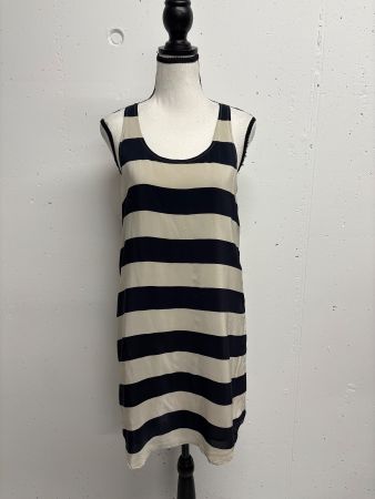 Club Monaco Minikleid aus Seide gestreift Gr. XS blau Kleid
