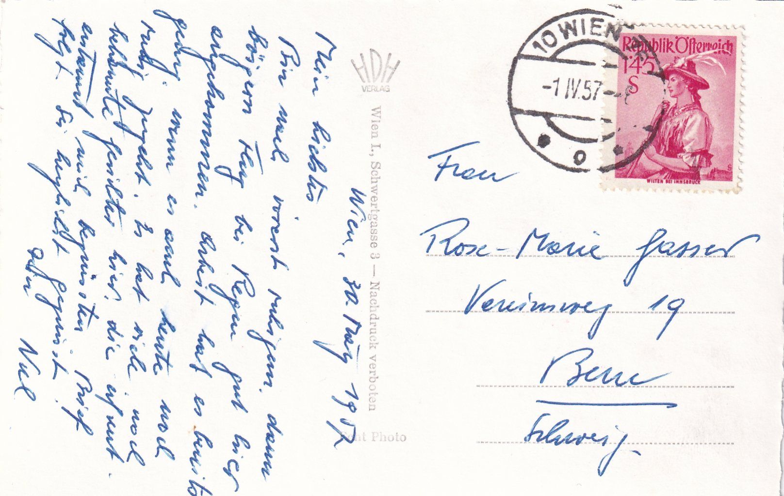 Cartoline postali: Wien (Panorama) /mp – Usato da Hombrechtikon venduto da Rudolf07 1